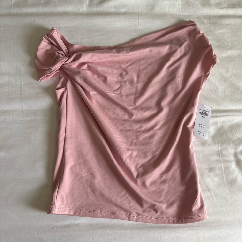 Abercrombie & Fitch Dusty Pink One-Shoulder Knot Tank